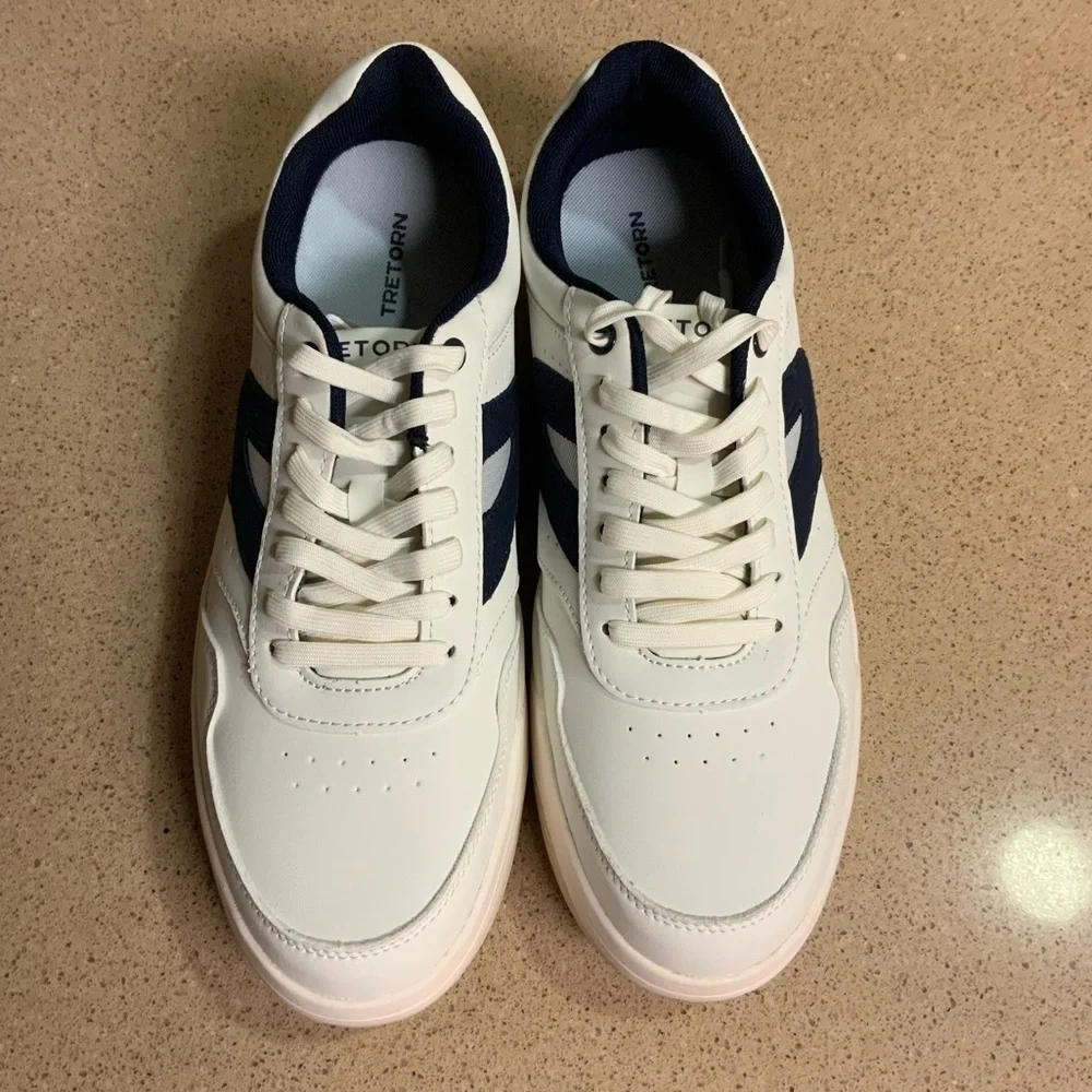 TRETORN Dennis White Athletic blue trim Sneakers